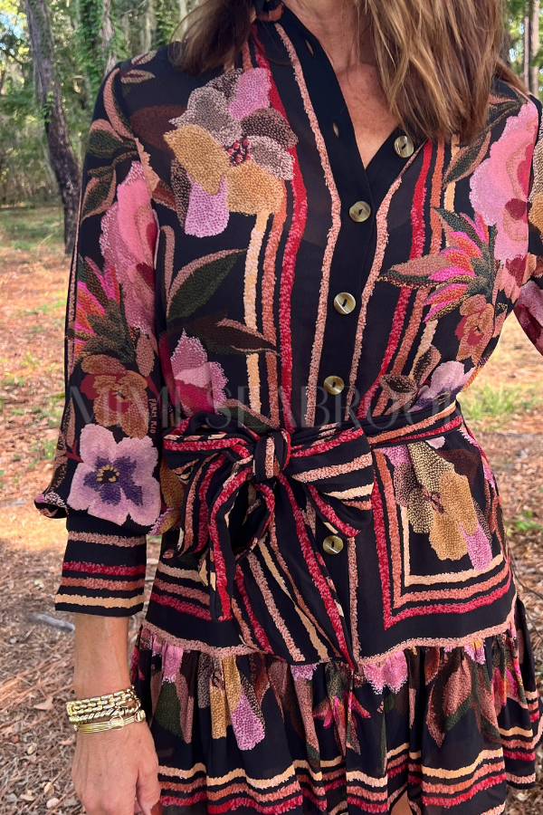 Chenille Flowers Mini Dress by Farm Rio