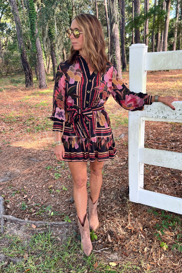 Chenille Flowers Mini Dress by Farm Rio