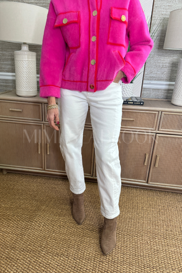 Cherish barrel jeans, cream