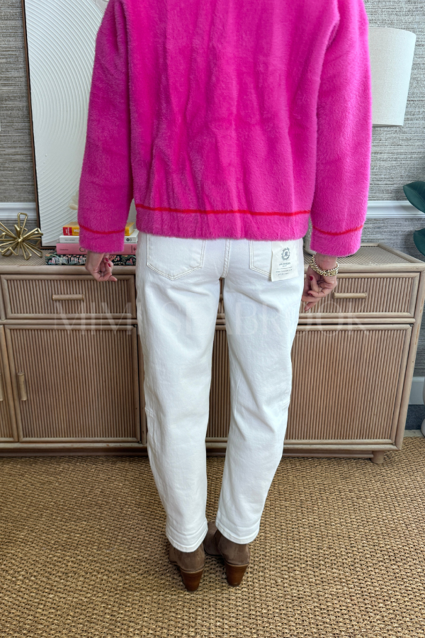 Cherish barrel jeans, cream