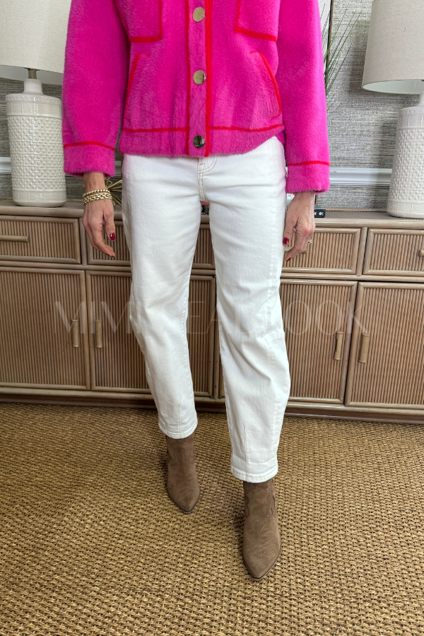 Cherish barrel jeans, cream