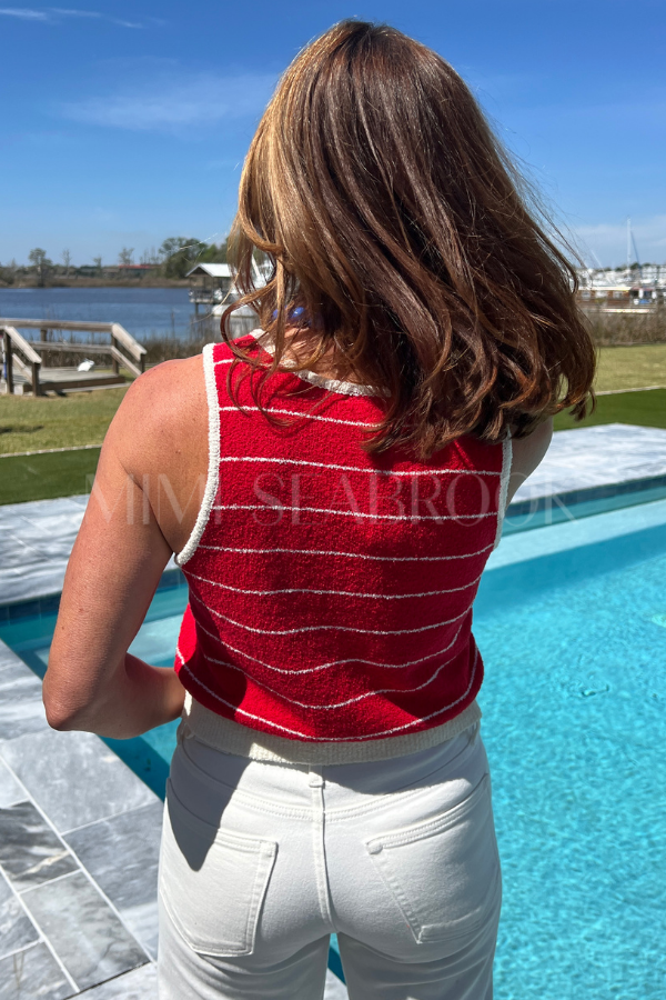 Christina top, red