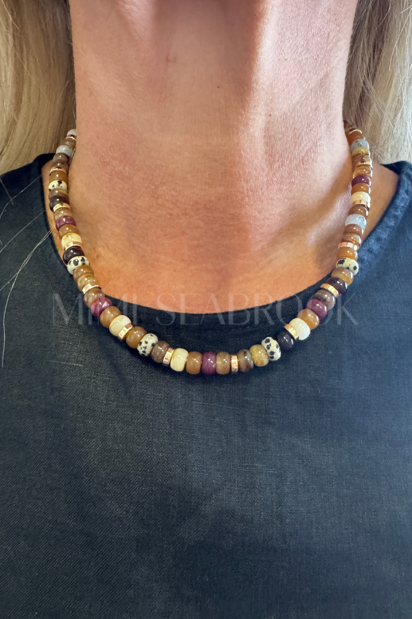 Coastal  necklace, brown