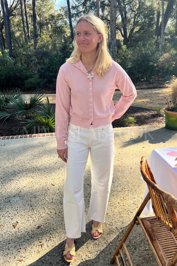 Colegrove cardigan sweater, pink