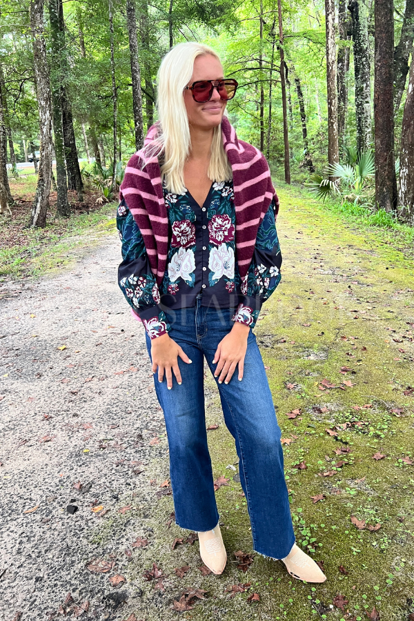 Cosima Top, Juliet Ebony Print by Cleobella