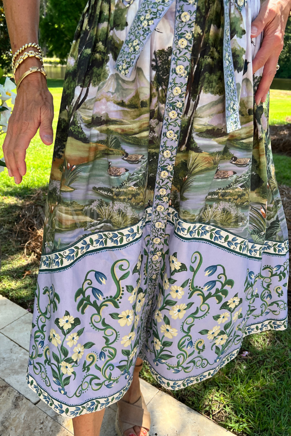 Countryside Landscape Midi Skirt by Farm Rio