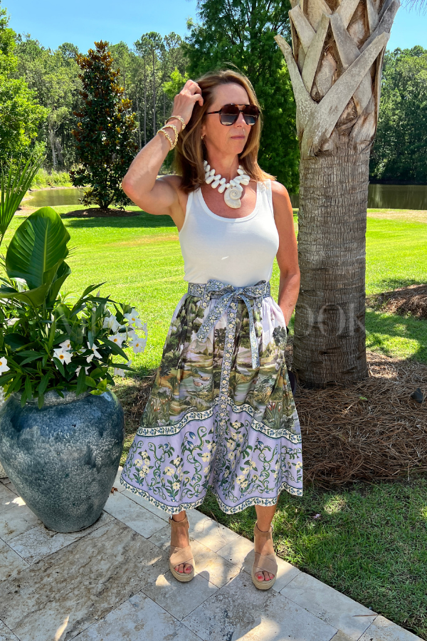 Countryside Landscape Midi Skirt by Farm Rio