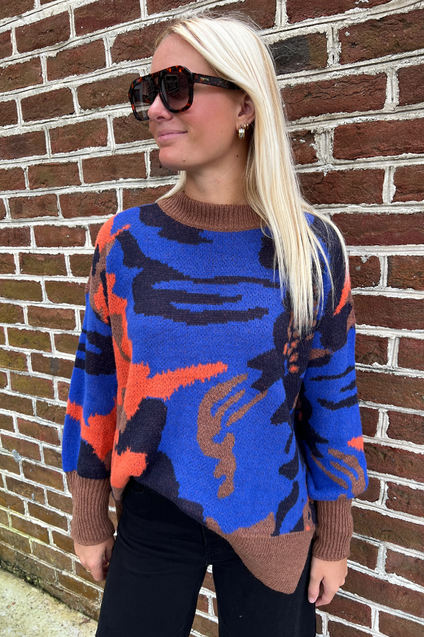 Cromartie sweater, blue multi