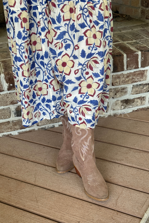 Cuff Sleeve Maxi Dress, Kildare Blue by Oliphant