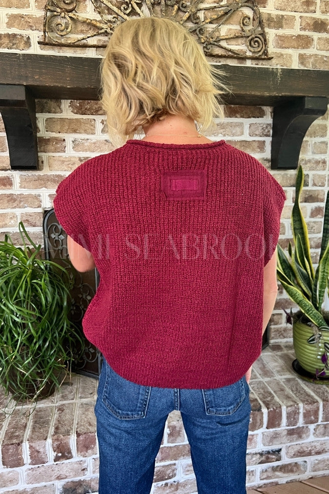 Culbertson sweater, wine
