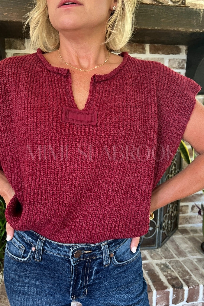 Culbertson sweater, wine