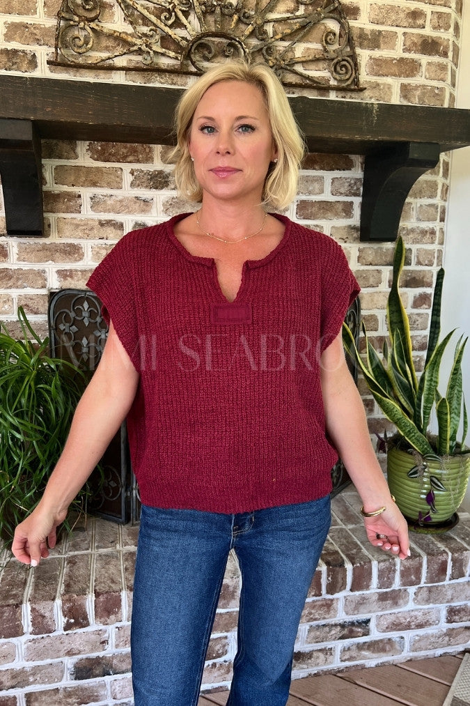 Culbertson sweater, wine