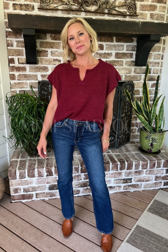 Culbertson sweater, wine