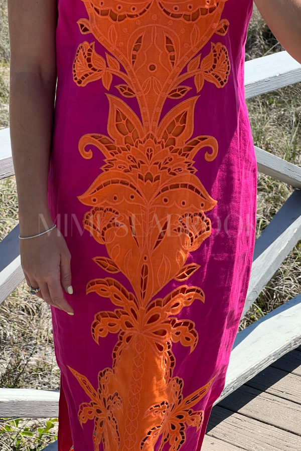 Cutwork Sleeveless Midi Dress by Farm Rio