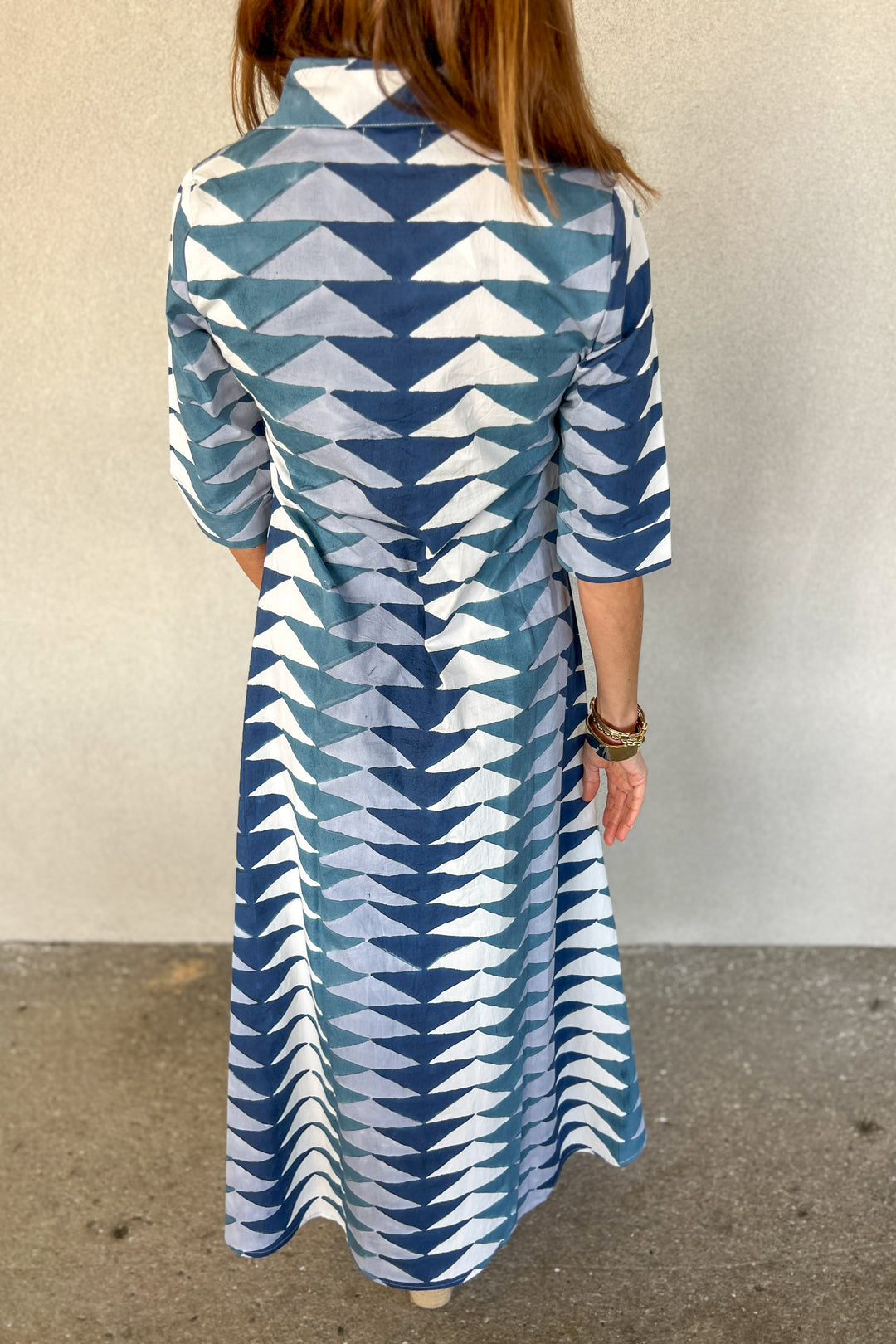 Abington dress, blue ocean