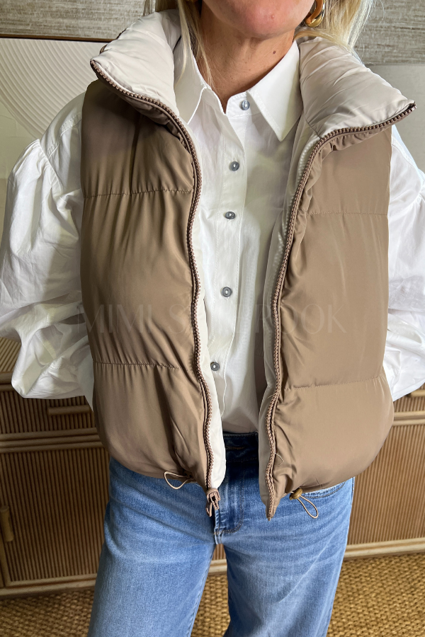 Dalton vest, light mocha