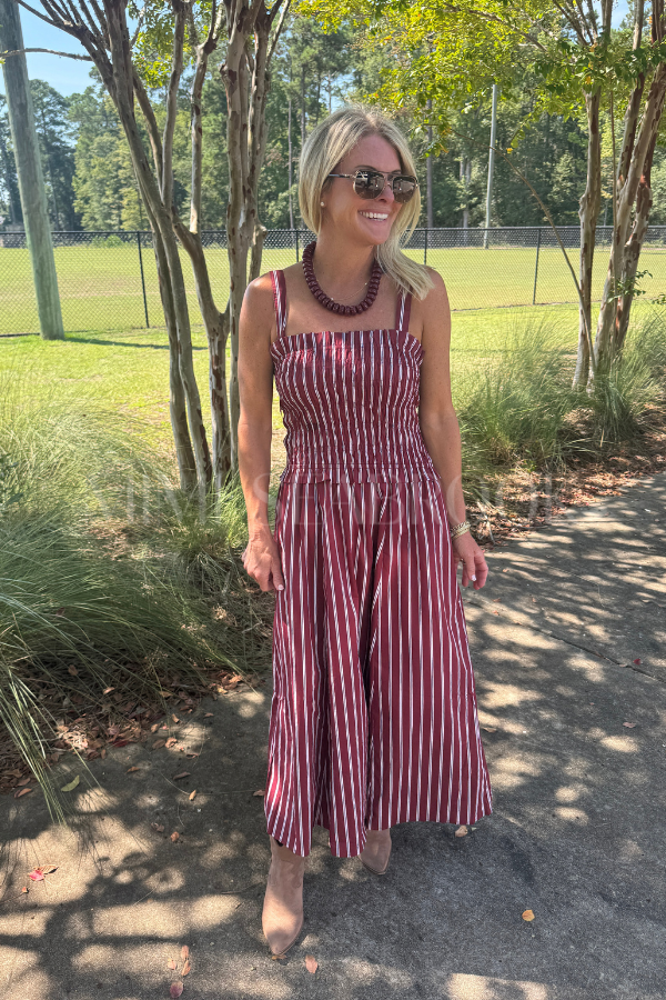 Darthey dress, crimson/white