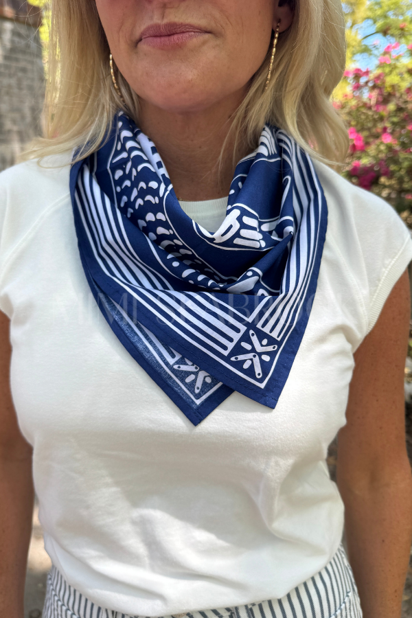 Darya scarf Sardine Bandana, blue