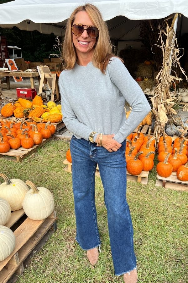 Davidson sweater, grey blue