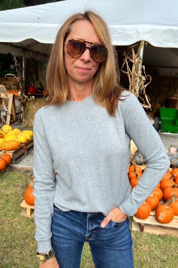 Davidson sweater, grey blue