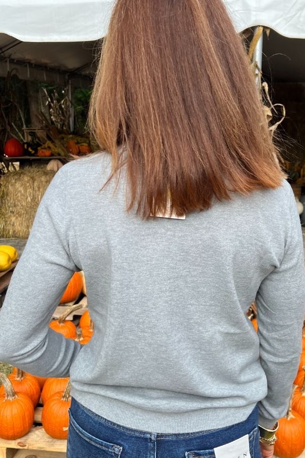 Davidson sweater, grey blue