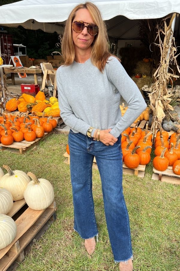 Davidson sweater, grey blue