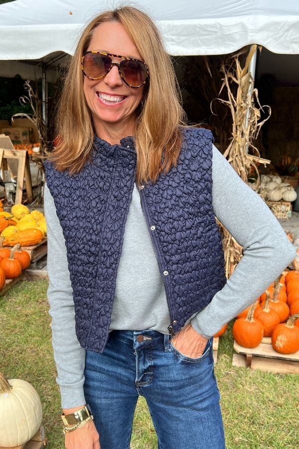 Davidson sweater, grey blue