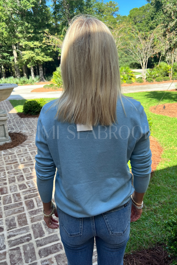 Davidson sweater, sky blue