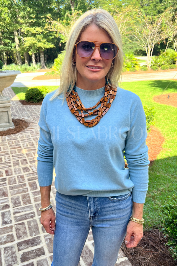 Davidson sweater, sky blue