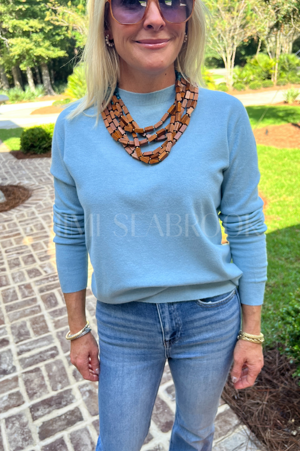 Davidson sweater, sky blue