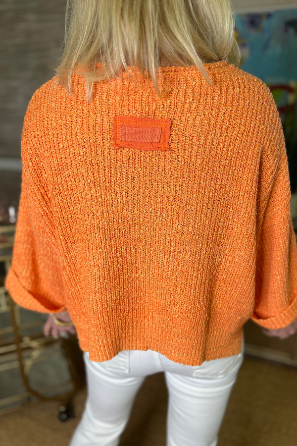 Deane sweater, tangerine