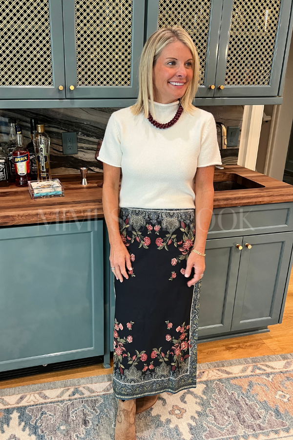 Dempsey top, ivory