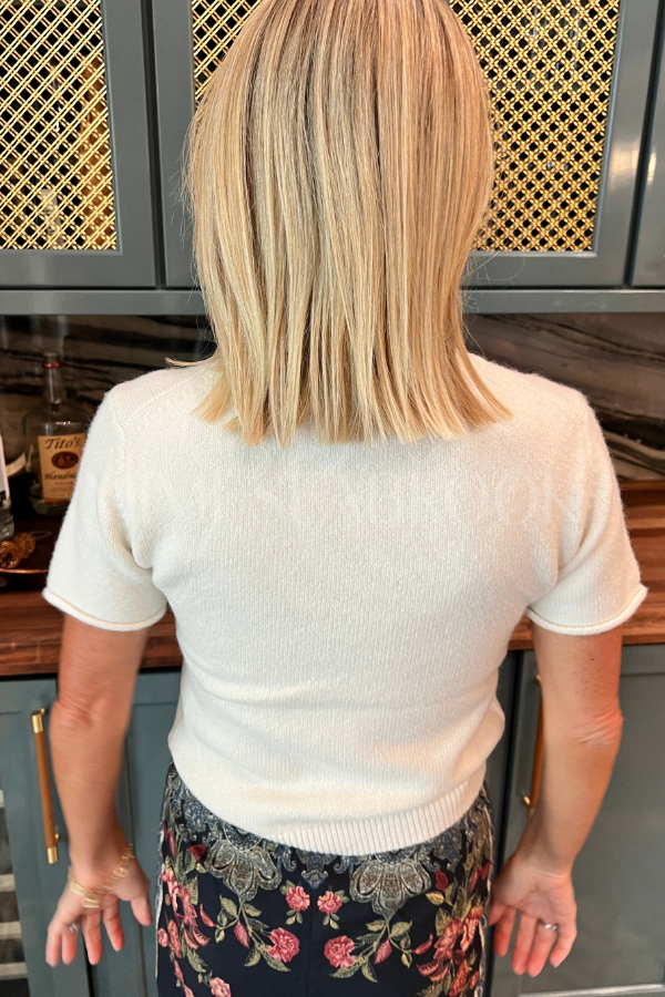 Dempsey top, ivory