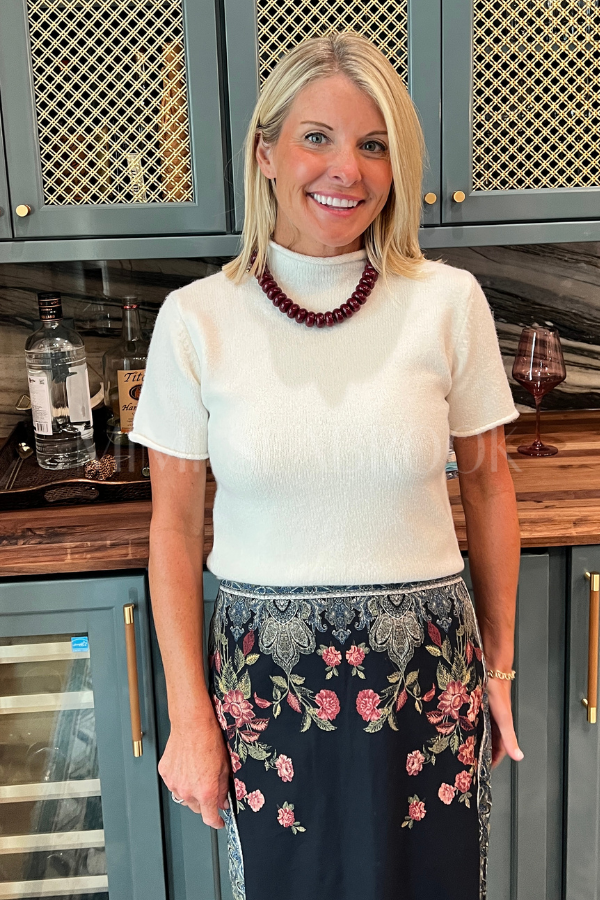Dempsey top, ivory