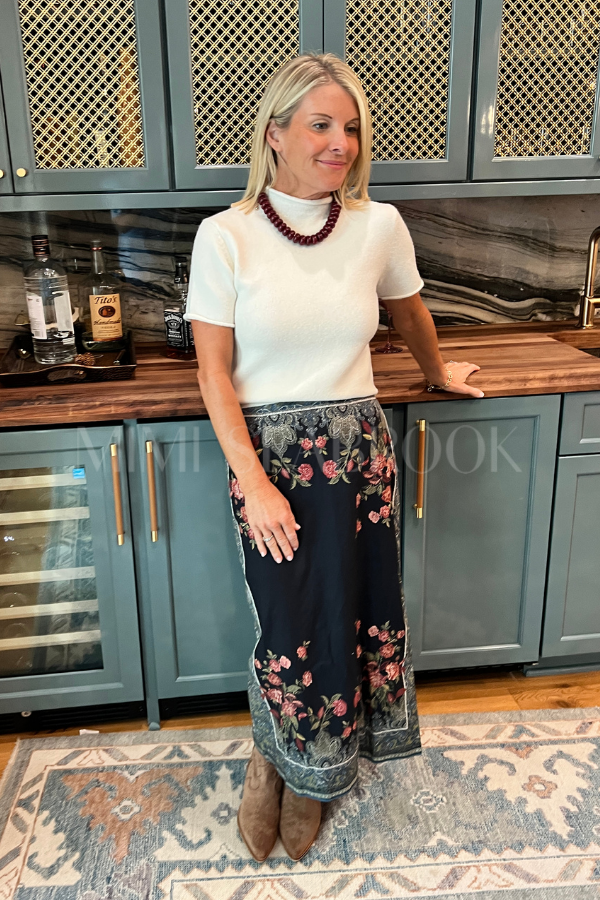 Dempsey top, ivory