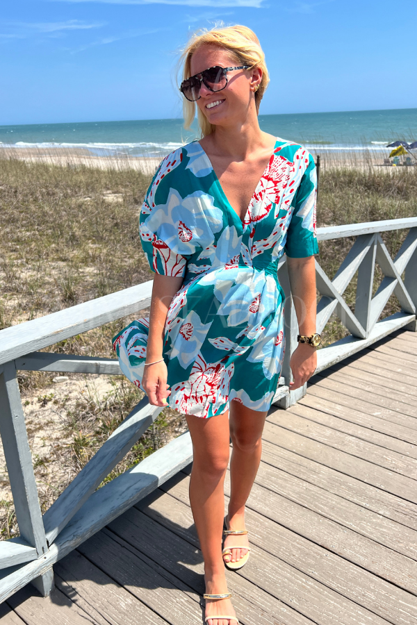 Dina Mini Dress, LA Rouge North Sea by Cleobella