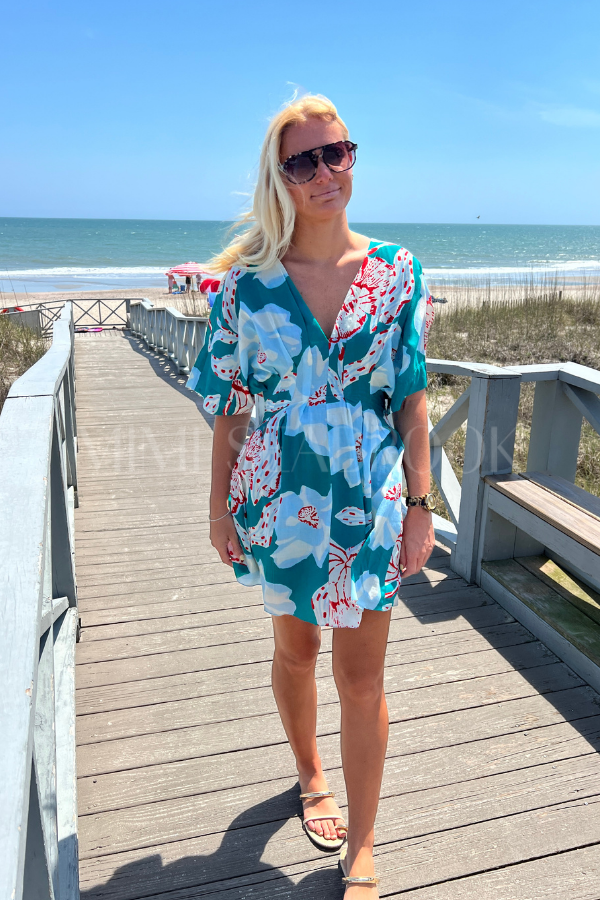 Dina Mini Dress, LA Rouge North Sea by Cleobella