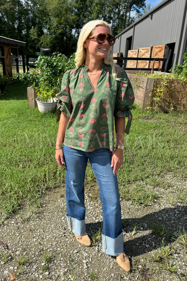 Dulcie top, olive