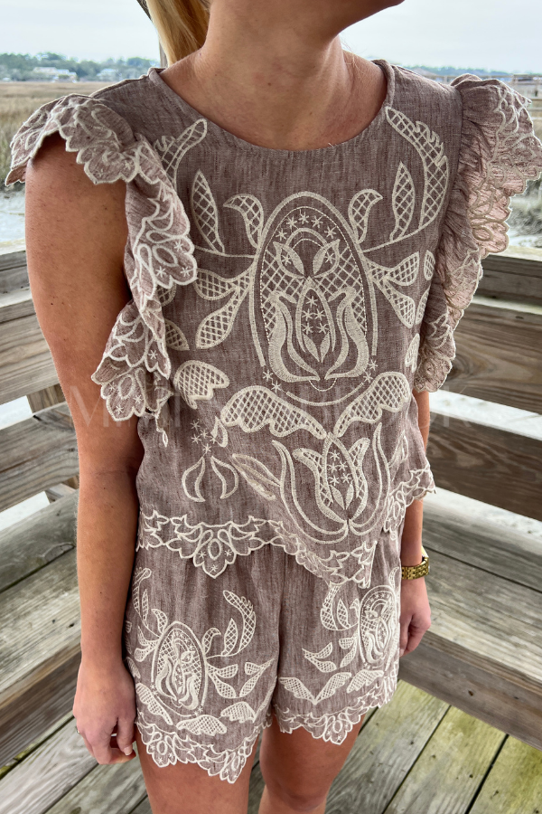 Dutton top, brown