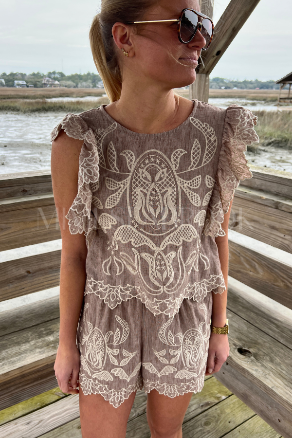 Dutton top, brown