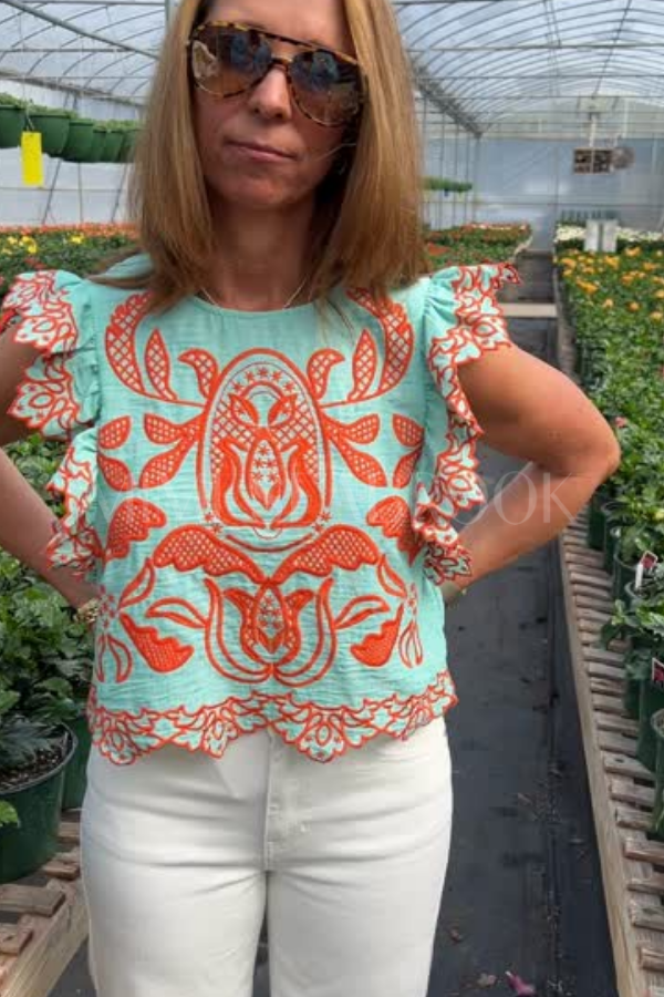 Dutton top, mint