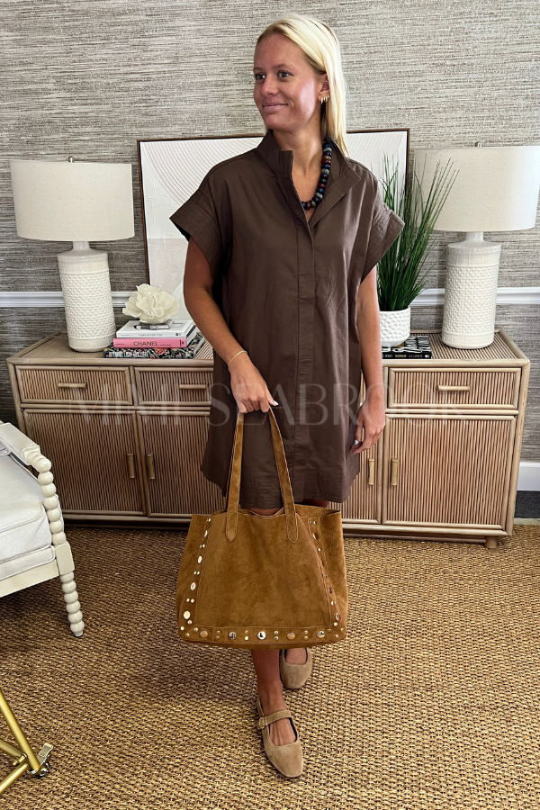 Eaton dress, chocolate brown