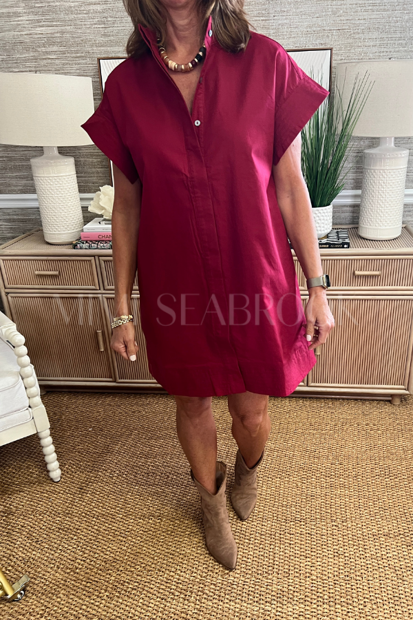Eaton dress, merlot