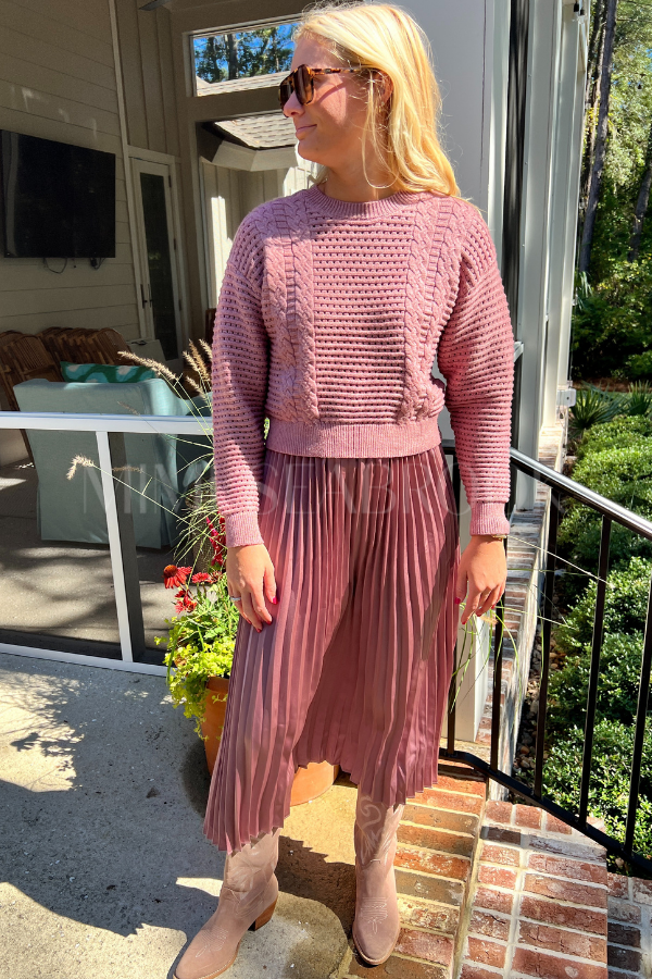 Elian dress, ash rose