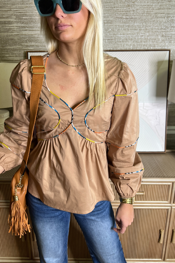 Eliana top, tan