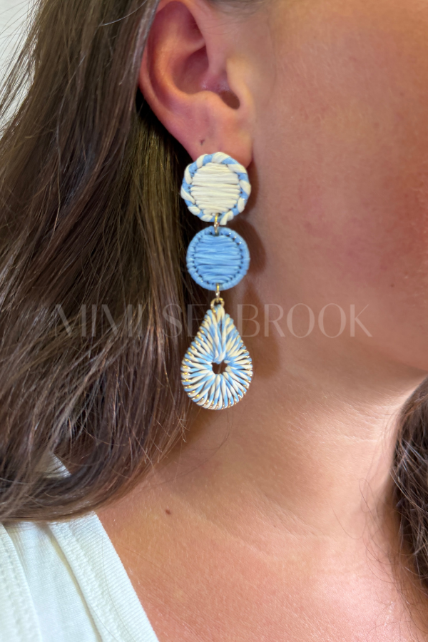 Eliza earrings, blue