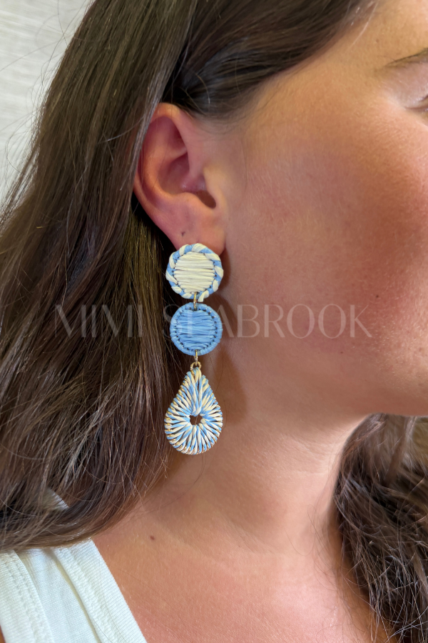 Eliza earrings, blue