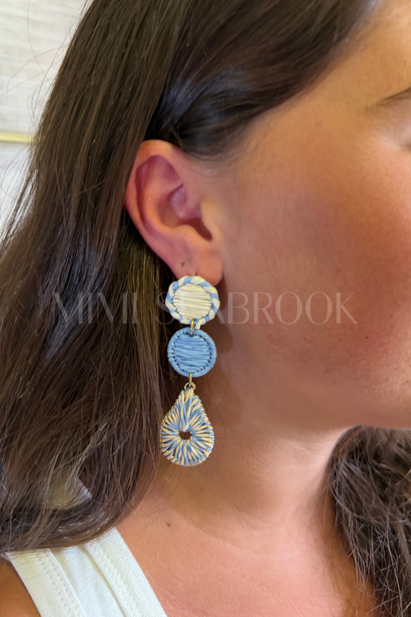 Eliza earrings, blue