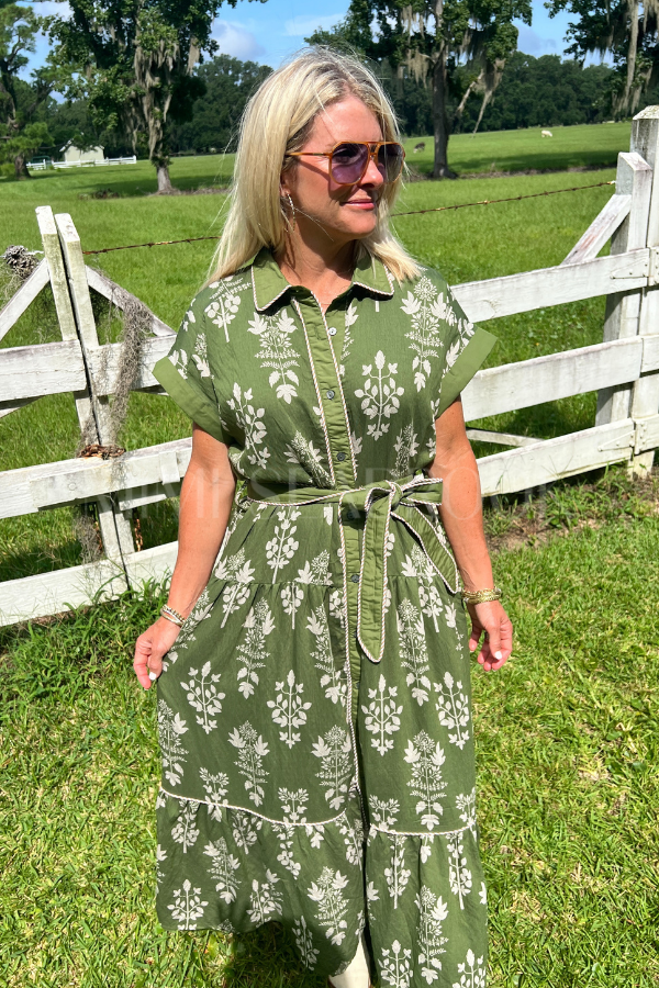 Elsa dress, olive
