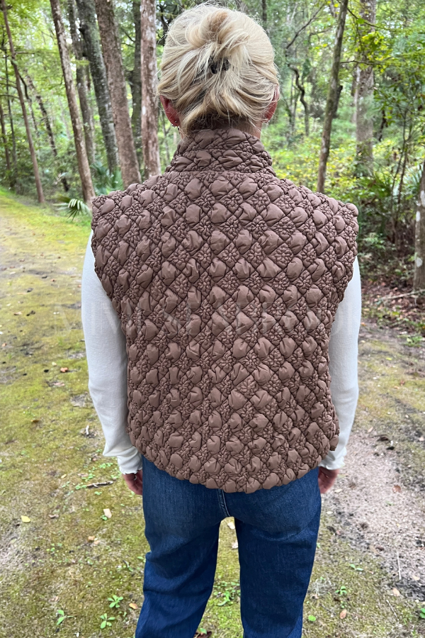 Pre-order Emery vest, mocha ships Oct 15